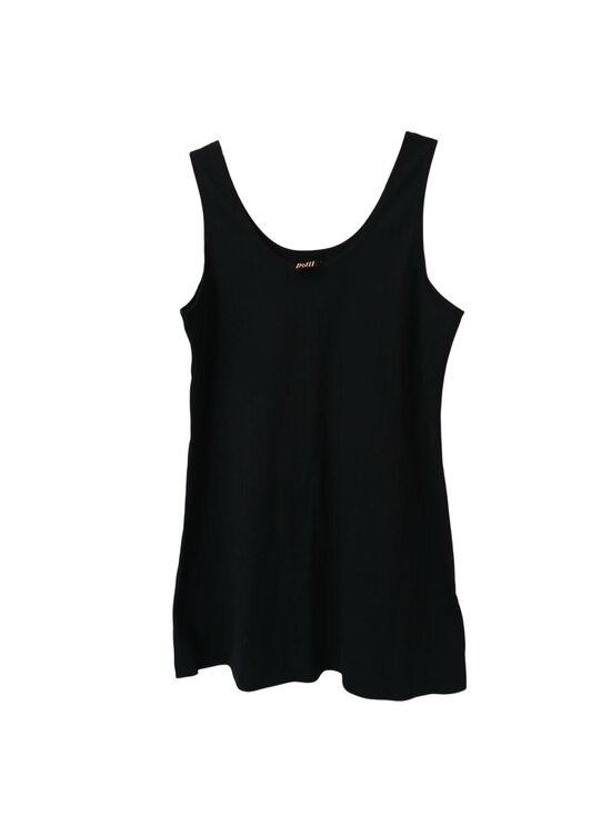 Dotti Dresses & Skirts - Dotti Black Sleeveless Size Large Tank Dress / Coverup Cotton Blend Ribbed #D-20